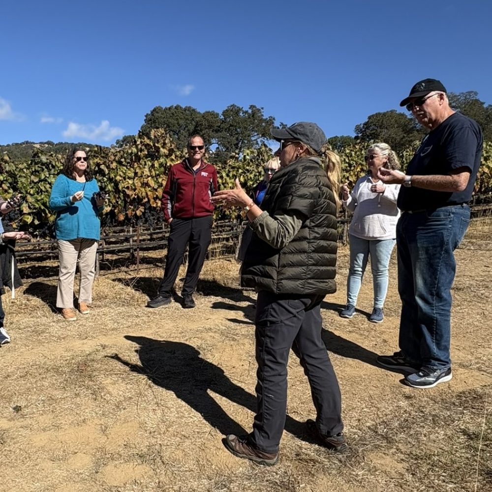 Monika leading PV fruit tasting